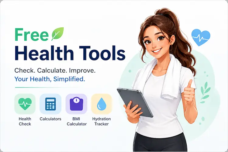 Free Health Tools for wellness calculations including BMI, hydration and health tracking